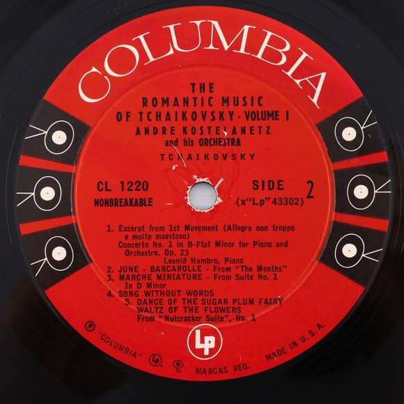 Andre Kostelanetz Romantic Music Of Tchaikovsky Vol. 1, Vinyl LP Record CL 1220 - Picture 11 of 16